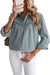 Plain Pleated Bust Cuffed Sleeves Shirt - Blouses - Sofia Valdelli