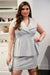 Plus Glitter Collared Peplum Mini Dress - Sofia Valdelli