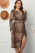 Plus Size Leopard Belted Surplice Wrap Dress - Sofia Valdelli