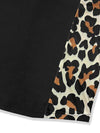 Plus Size Leopard Round Neck Long Sleeve Dress - Sofia Valdelli