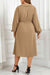 Plus Size Surplice Neck Long Sleeve Dress - Sofia Valdelli
