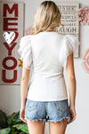Polka Dot Flutter Sleeve Top - Sofia Valdelli
