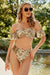 Printed Off-Shoulder Ruched Bikini Set - Sofia Valdelli