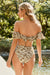 Printed Off-Shoulder Ruched Bikini Set - Sofia Valdelli