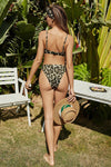 Printed Tie Front Spaghetti Strap Bikini Set - Sofia Valdelli
