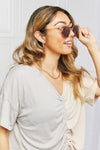 Round Full Rim Polycarbonate Frame Sunglasses - Sofia Valdelli