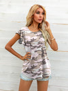 Round Neck Butterfly Sleeve Top - Sofia Valdelli