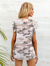 Round Neck Butterfly Sleeve Top - Sofia Valdelli