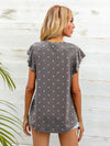 Round Neck Butterfly Sleeve Top - Sofia Valdelli