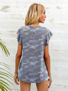 Round Neck Butterfly Sleeve Top - Sofia Valdelli