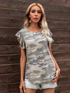 Round Neck Butterfly Sleeve Top - Sofia Valdelli