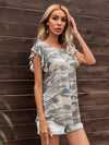 Round Neck Butterfly Sleeve Top - Sofia Valdelli
