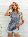 Round Neck Butterfly Sleeve Top - Sofia Valdelli