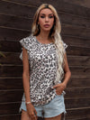 Round Neck Butterfly Sleeve Top - Sofia Valdelli
