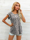 Round Neck Butterfly Sleeve Top - Sofia Valdelli