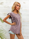 Round Neck Butterfly Sleeve Top - Sofia Valdelli