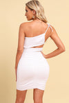 Ruched Cutout One-Shoulder Bodycon Dress - Sofia Valdelli