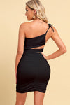 Ruched Cutout One-Shoulder Bodycon Dress - Sofia Valdelli