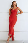 Ruched Sweetheart Neck Hem Detail Dress - Dresses - Sofia Valdelli