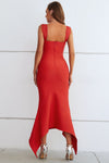 Ruched Sweetheart Neck Hem Detail Dress - Dresses - Sofia Valdelli