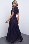 Scalloped Trim Lace Plunge Dress - Sofia Valdelli