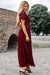 Scalloped Trim Lace Plunge Dress - Sofia Valdelli
