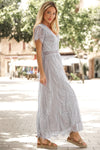 Scalloped Trim Lace Plunge Dress - Sofia Valdelli