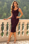Sequin Sleeveless Slit Dress - Sofia Valdelli