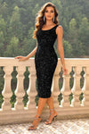 Sequin Sleeveless Slit Dress - Sofia Valdelli