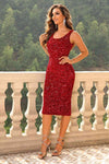 Sequin Sleeveless Slit Dress - Sofia Valdelli
