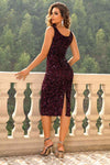 Sequin Sleeveless Slit Dress - Sofia Valdelli