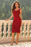 Sequin Sleeveless Slit Dress - Sofia Valdelli