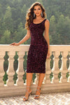 Sequin Sleeveless Slit Dress - Sofia Valdelli