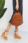 SHOMICO Certainly Chic Faux Leather Woven Backpack - Sofia Valdelli