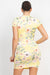 Short Sleeve Floral Bodycon Dress - Sofia Valdelli