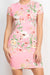 Short Sleeve Floral Bodycon Dress - Sofia Valdelli
