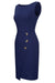 Sleeveless Buttoned Mini Dress - Sofia Valdelli
