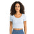 Solid Short Sleeve Back Ruched Cropped T-Shirt - Crop Tops - Sofia Valdelli