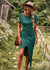 Solid Twisted Asymmetrical Short Sleeve Dress - Midi Dresses - Sofia Valdelli