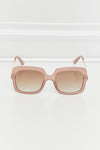 Square Metal-Plastic Hybrid Temple Sunglasses - Sofia Valdelli