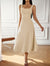 Square Neck Sleeveless Lace-Up Dress - Sofia Valdelli