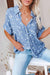 Stars Print Cuffed Sleeves Shirt - Blouses - Sofia Valdelli