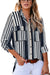 Striped Button Up Shirt With Pockets - Blouses - Sofia Valdelli