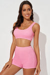 Textured Sports Bra and Shorts Set - Sofia Valdelli