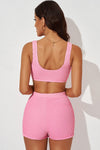Textured Sports Bra and Shorts Set - Sofia Valdelli
