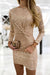 Twisted Long Sleeve Ruched Mini Sequin Dress - Sofia Valdelli