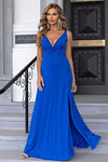 Twisted Slit Plunge Maxi Dress - Sofia Valdelli