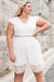 White Plus Size Twirl You Around Dress - Midi Dresses - Sofia Valdelli